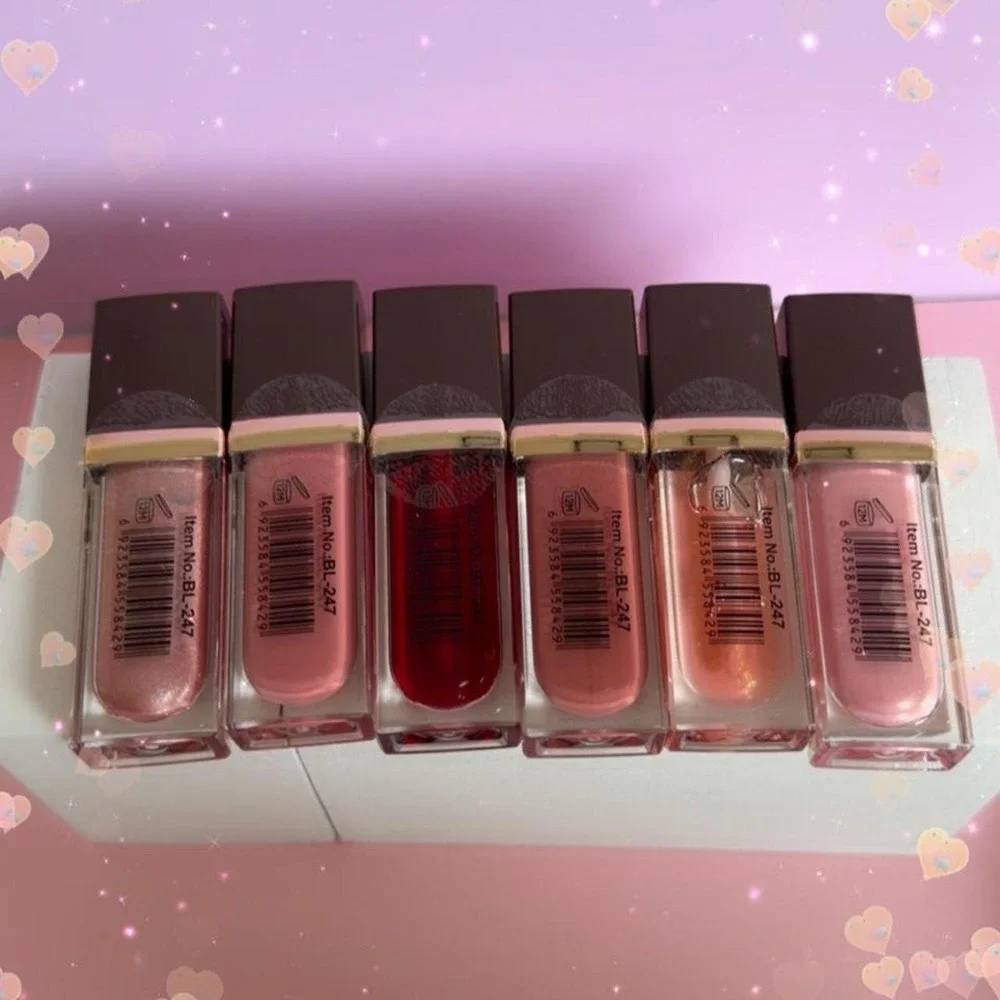 6 PC. DARK NUDE COLORS LIPGLOSS OIL HELLO KITTY‎ BUNDLE BRAND NEW